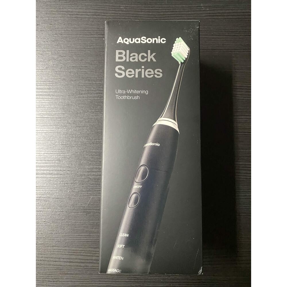 AquaSonic Black Series Ultra-Whitening Electric Toothbrush in Black (Sealed)